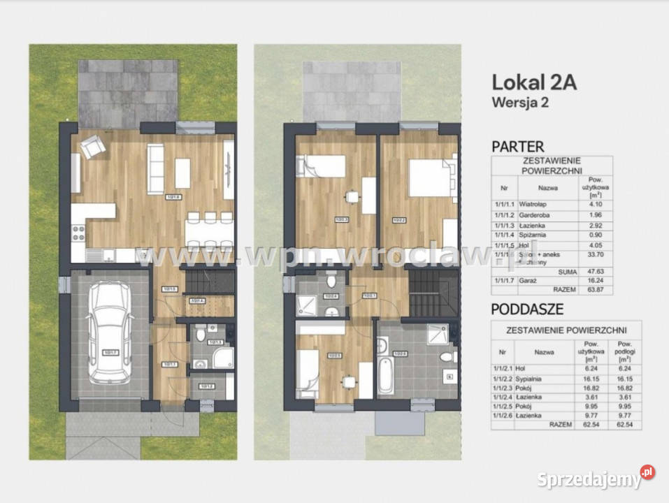 Ogłoszenie dom bliźniak 1264m2 JelczLaskowice asfalt Jelcz-Laskowice