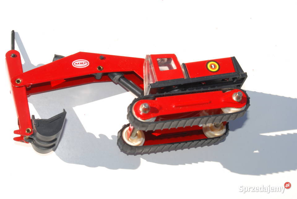 Stara zabawka koparka ładowarka metalowy MIR