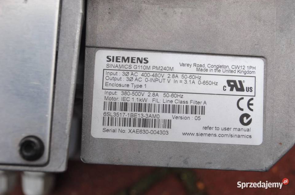 Falownik SIEMENS 11kw SINAMICS G110M Kargowa