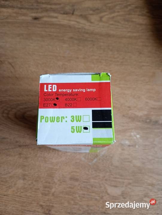 LED żarówka świetlówka 5W 15W75W E27 3000K klasa Szczecin