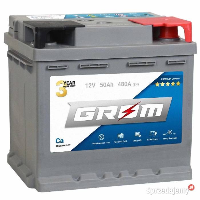 Akumulator GROM 50Ah 480A EN PRAWY PLUS Motoryzacja Ostrowiec Świętokrzyski