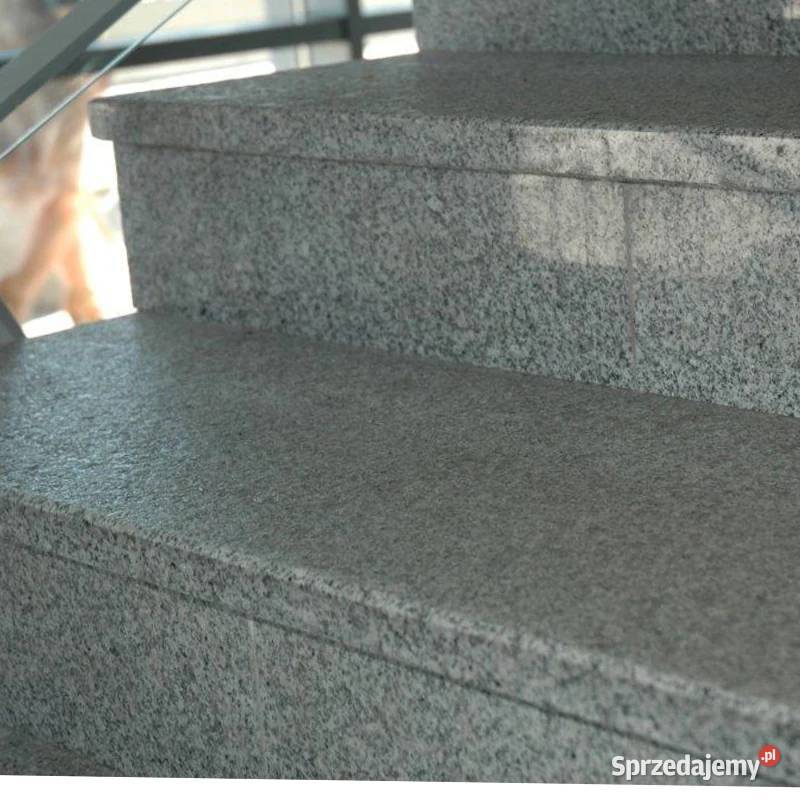 Parapet Stopnica granitowa szara polerowana Tczew