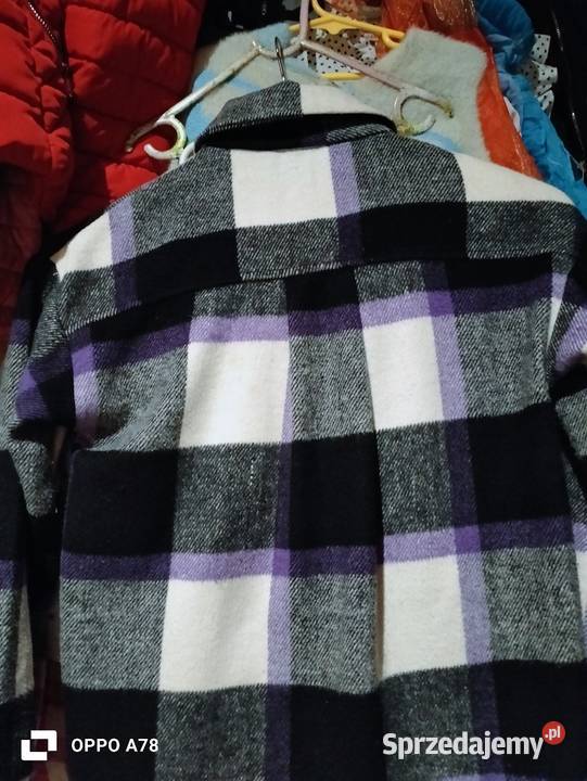 Płaszczyk dziewczęcy ciepły kolorowy Odzież Lubin