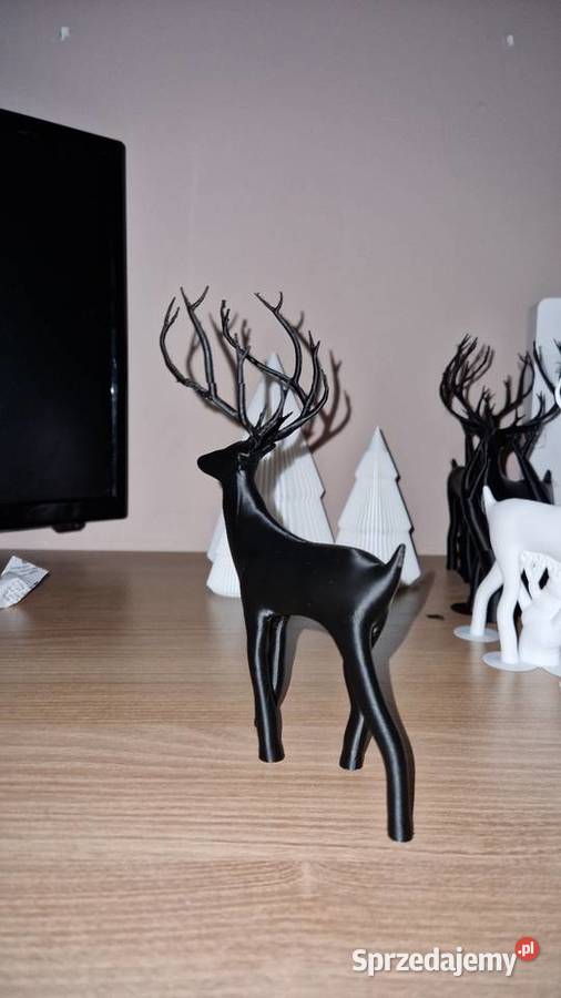 Dekoracja świąteczna czarny renifer czarny Poznań