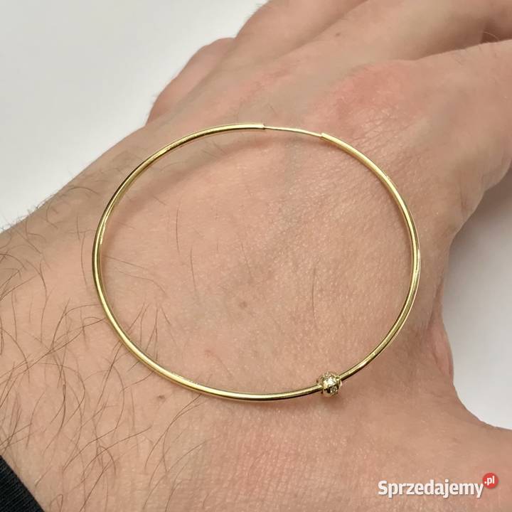 Złote KOLCZYKI 585 14K cudowne duże KOŁA 5 złoto