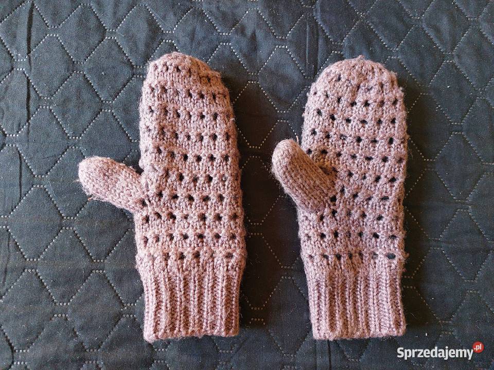 brązowe rękawiczki jednopalczaste damskie Poznań sprzedam