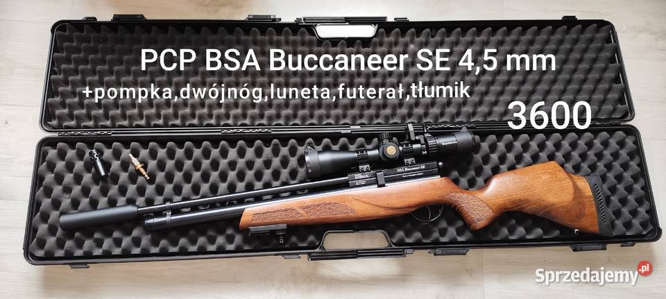 Wiatrówka PCP BSA Buccaneer SE 45 mm zestaw Żory