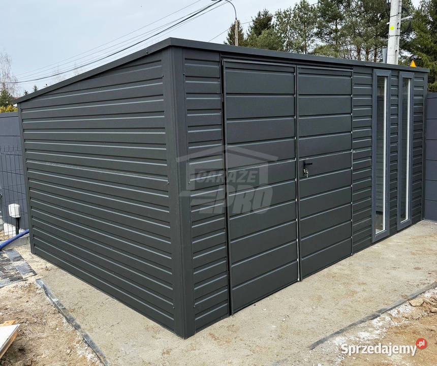 Schowek domek ogrodowy 4x3 m brama dwuskrzydłowa Łomża