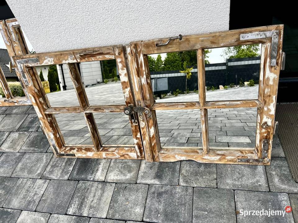 Lustro Stare okno rama okienna retro loft lustro Wyposażenie wnętrz małopolskie Krzyszkowice