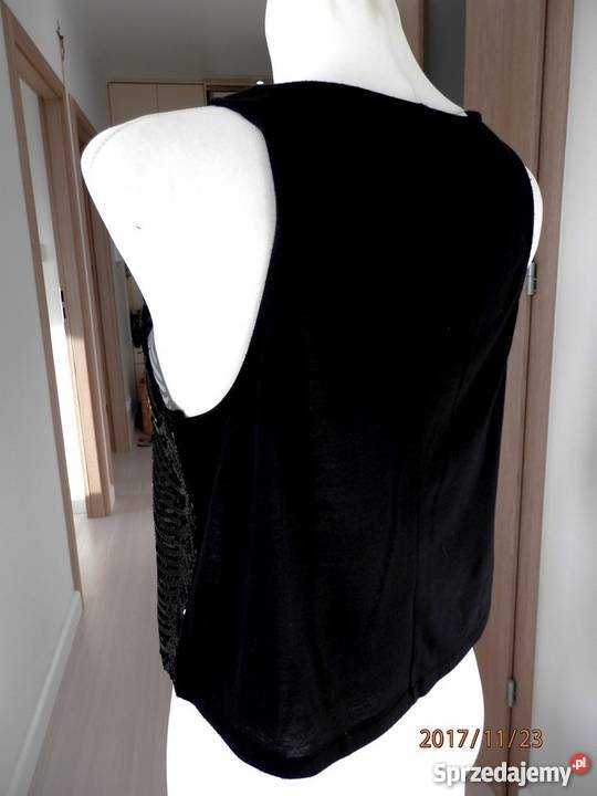 Bluzka Top Czarny Cekiny Siateczka Cekinowa Łomża sprzedam