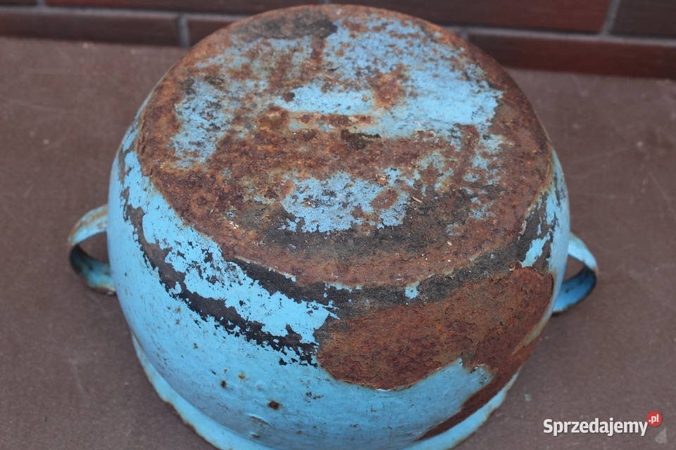 garnek żeliwny stary Kalisz