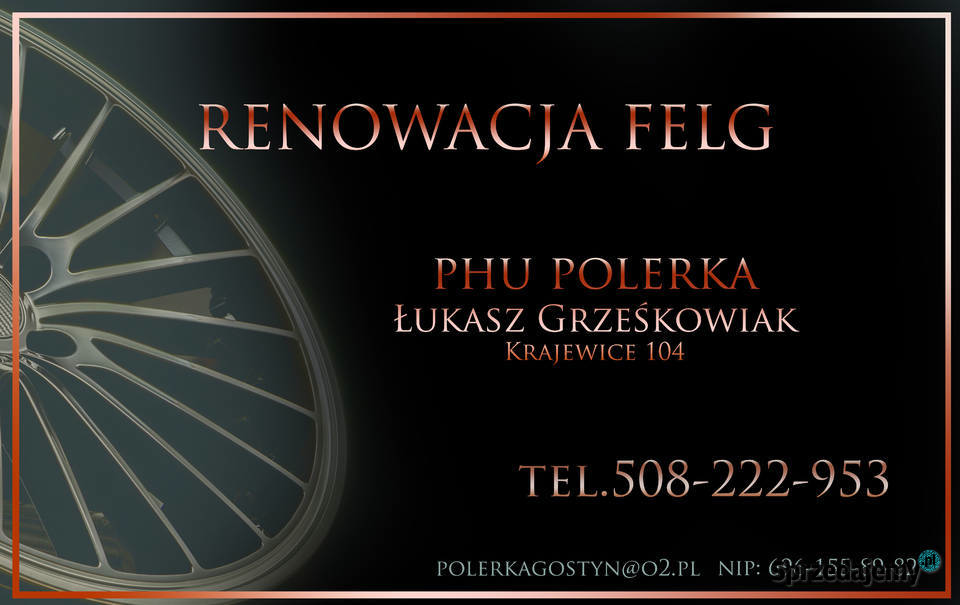 Renowacja felg aluminiowych spawanie CNC polerka Gostyń tuningowanie