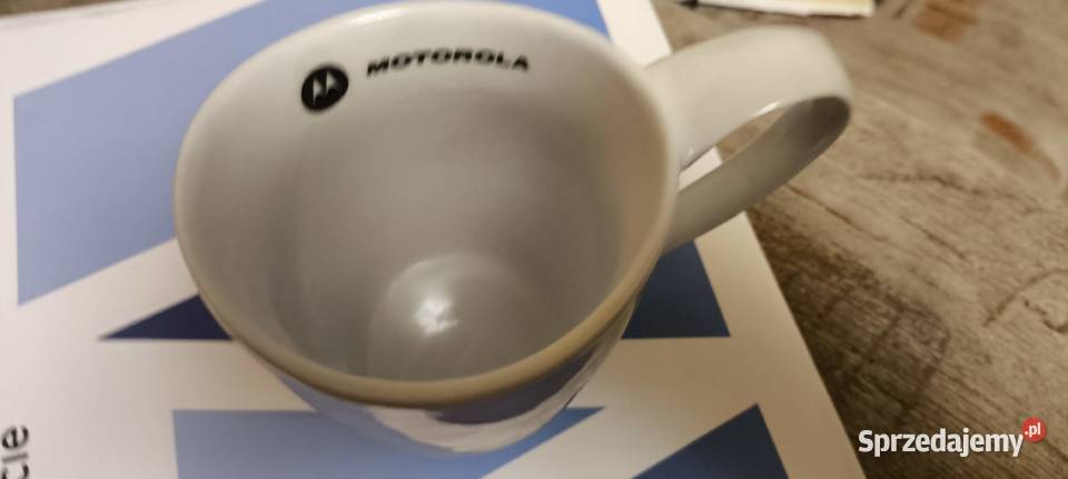 Kubek porcelanowy sygnowany Motorola helomoto Gliwice