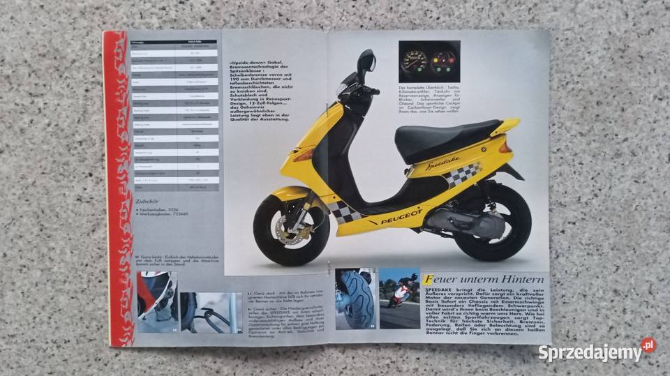 PEUGEOT Buxy Speedake Zenith Prospekty Pozostałe Bytom
