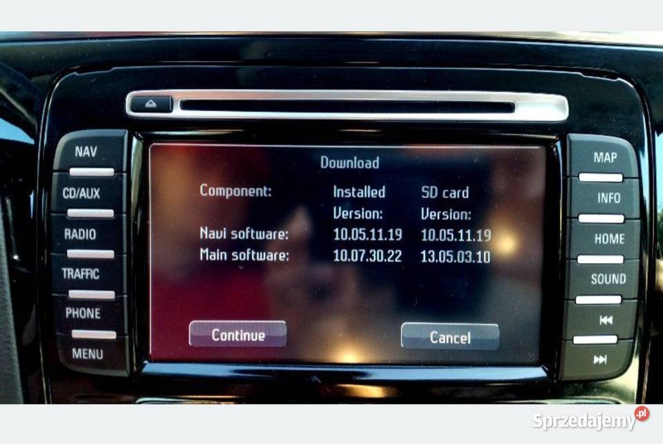 Polskie menu polski lektor nawigacja Mapa Ford Aleksandrów Łódzki