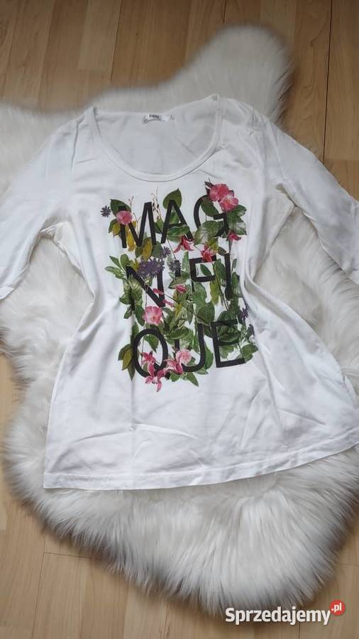 Bluzka damska z roślinnym nadrukiem SM bpc kolorowy Olkusz