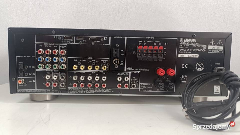 YAMAHA RXV363 Amplituner bez pilota Poznań sprzedam