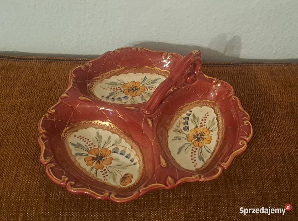porcelanowa patera ręcznie malowana sygnowana Antyki, Sztuka, Kolekcje mazowieckie Warszawa