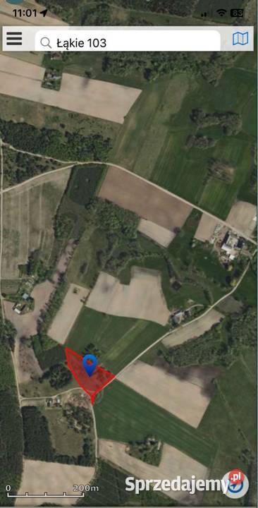 Działka z możliwością zabudowy 9900m2 Łąkie