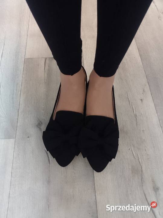 43 Czarne Mega wygodne baleriny mokasyny letnie Kraków