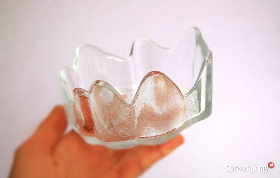 Kryształowa miska pień drzewa vintage design przezroczysty Dom i Ogród lubelskie Lublin