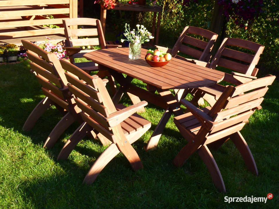 Meble ogrodowe drewniane składane typ X wersja 2 śląskie Kalety