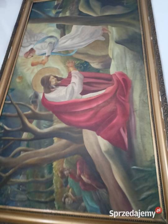 Stary obraz scenografa telewizji Malarstwo Szczytno