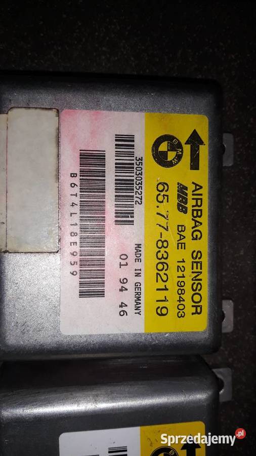 Sterownik Airbag 65778362119 i 8369828 BMW E36 wyposażenie elektryczne Lusowo