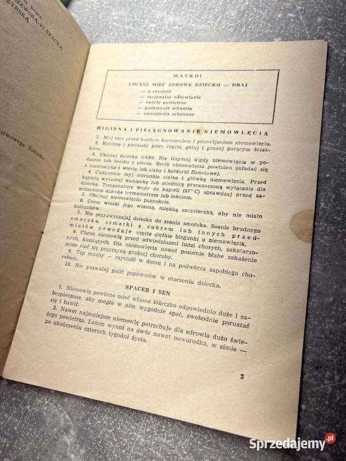 Ulotka broszura odżywianie i pielęgnowanie Jasło