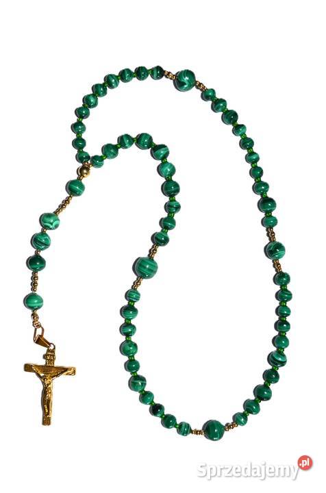 Różaniec kamień naturalny MALACHIT zielony Zegarki i Biżuteria Lębork sprzedam