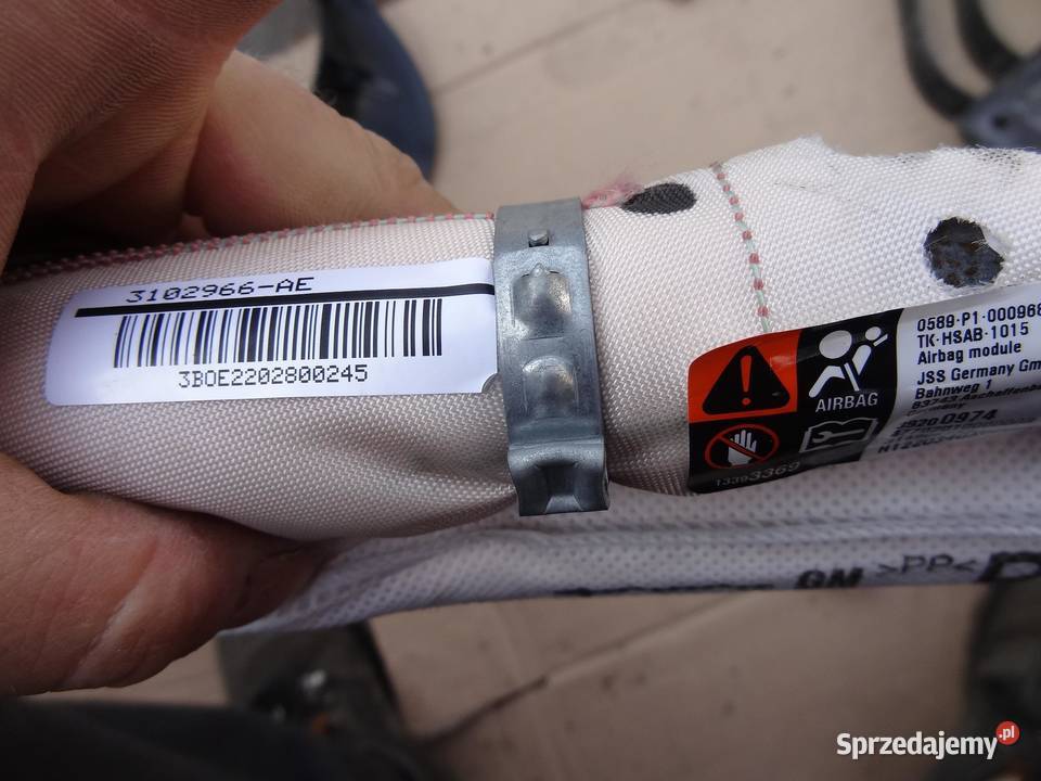 KURTYNA AIRBAG PRAWA OPEL INSIGNIA B KOMBI osobowe wielkopolskie