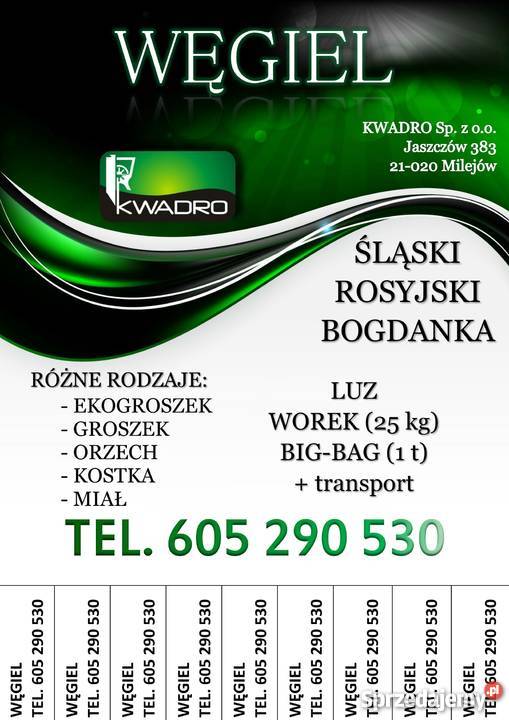 węgiel miał ekogroszek kostka orzech luzem lubelskie Jaszczów