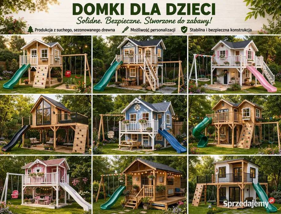 Domki dzieci solidne i bezpieczne Nisko