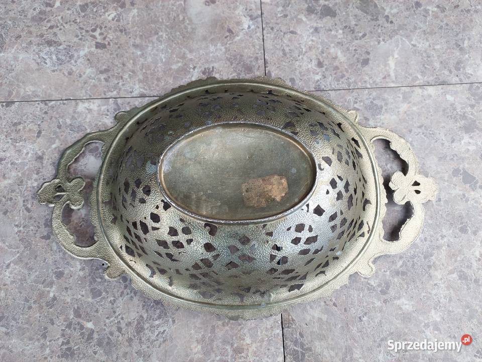 Ażurowa patera koszyk bogato zdobiona taca 34x20 Patery pomorskie Tczew
