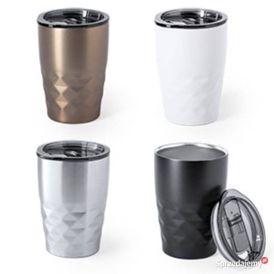 Kubek termiczny 350 ml logo grawer 5 biały podkarpackie Leżajsk