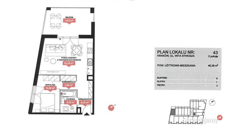 Wita Stwosza Jasne i Dwustronne M2 15 mkw taras Kraków