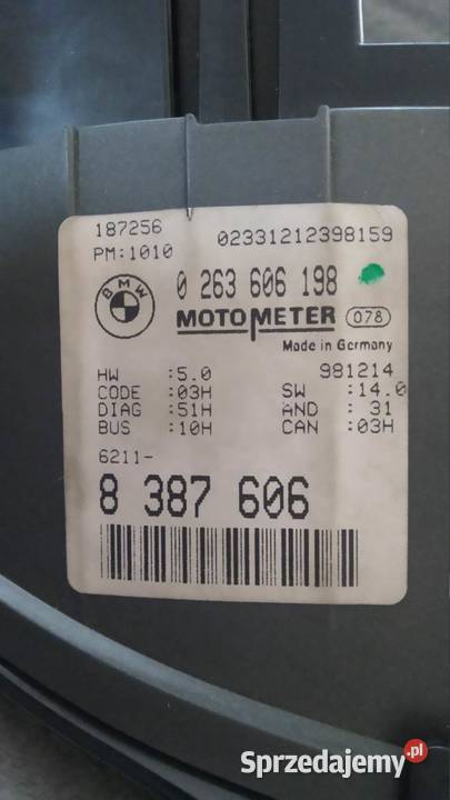 Prędkościomierz Licznik BMW Seria 3 E46 Diesel Lubliniec