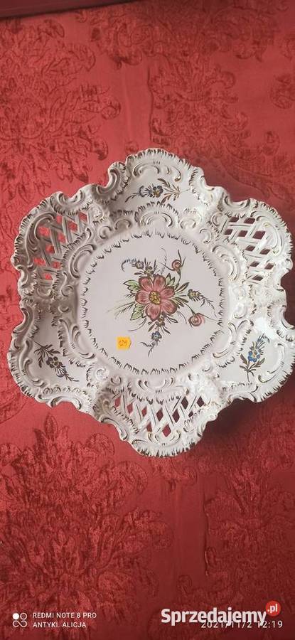 Wspaniała Patera ażury Italy 1930 W kolorze ecru Gdańsk