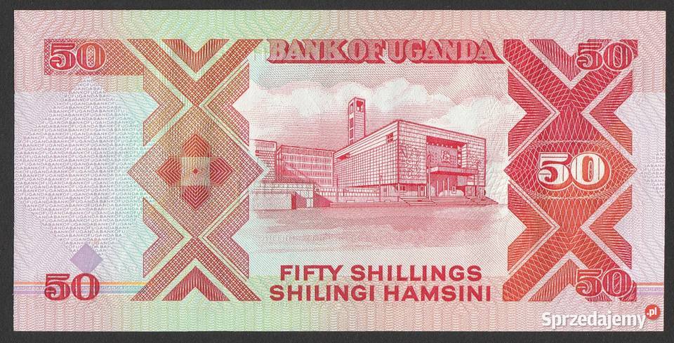 Uganda 50 shilling 1989 stan bankowy UNC łódzkie Łódź