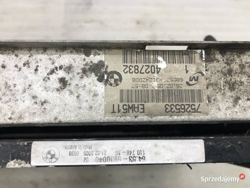 CHŁODNICA KOMPLET BMW E90 30BENZYNA 7526533 Części samochodowe wielkopolskie
