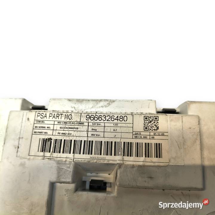 LICZNIK ZEGARY 9666326480 Citroen C5 III 16 20 Części samochodowe lubelskie Chełm