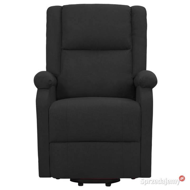 vidaXL Fotel ułatwiający wstawanie czarny obity Warszawa