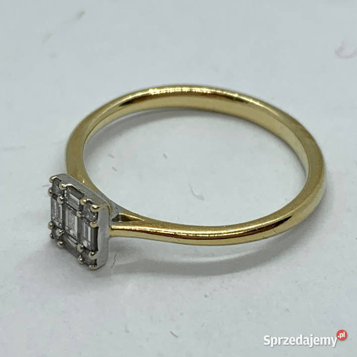 Złoty PIERŚCIONEK damski 14K cudowne DIAMENTY Warszawa sprzedam