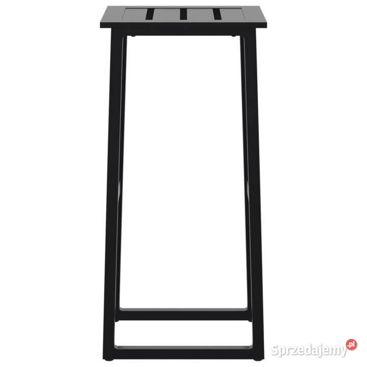 Stołki barowe 4 czarne 38x38x80 malowana stal Krzesła ogrodowe