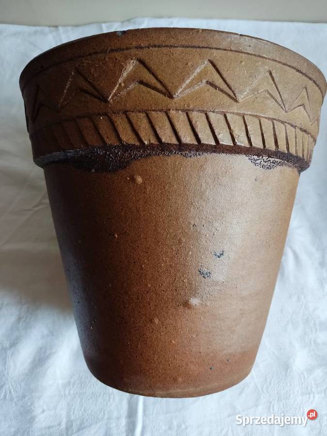 Donica doniczka duża ceramiczna gliniana fi 25 Głuchołazy