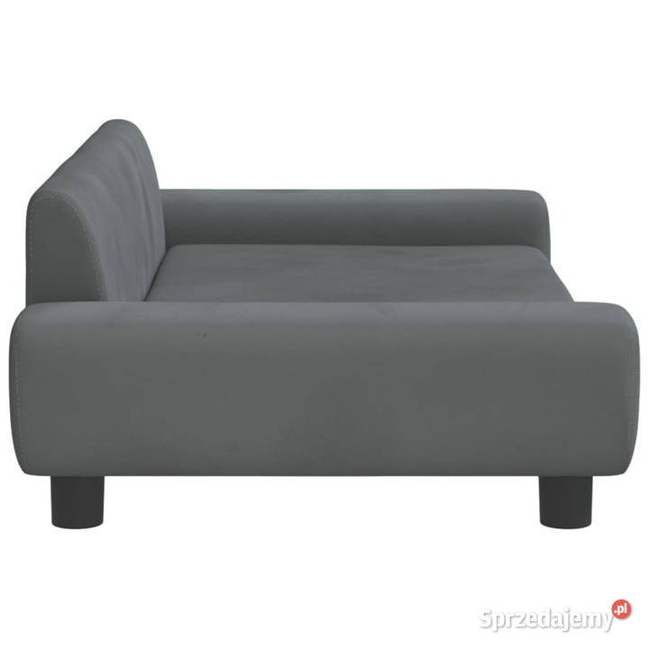 Sofa dzieci ciemnoszara 100x54x33 aksamit sprzedam