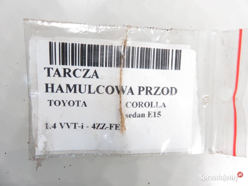 TARCZA HAMULCOWA PRZÓD TOYOTA COROLLA E15 14 VVT