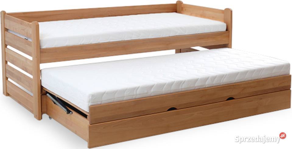 Łóżko piętrowe niskie bukowe FOR 2 PLUS GABI