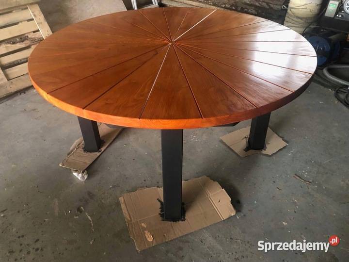 Stół ogrodowy drewniany okrągły 200 180 160 150 Dębica sprzedam