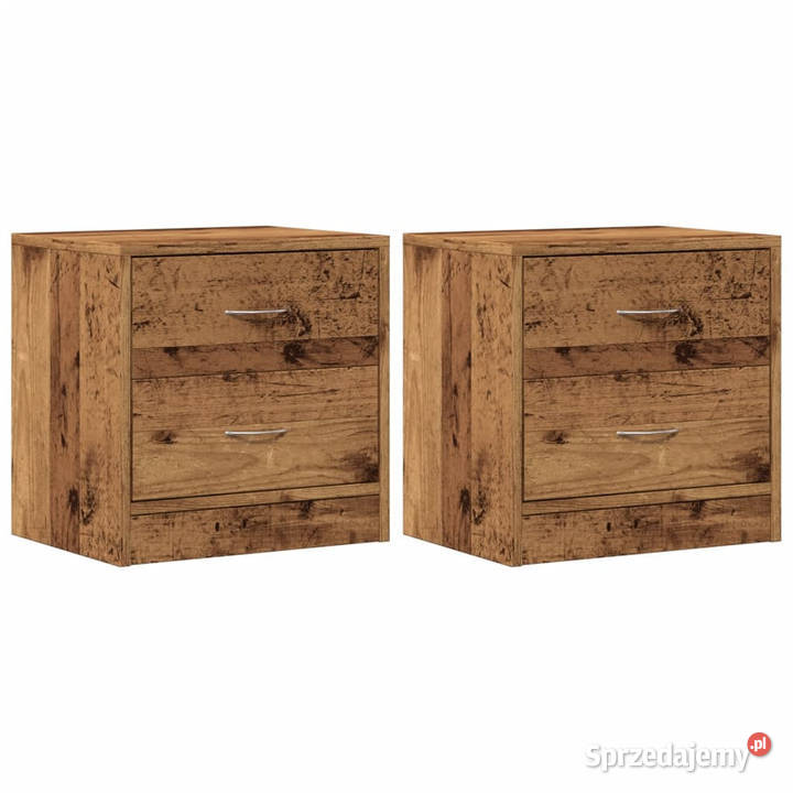 Szafki nocne 2 stare drewno 40x30x40 WM855925